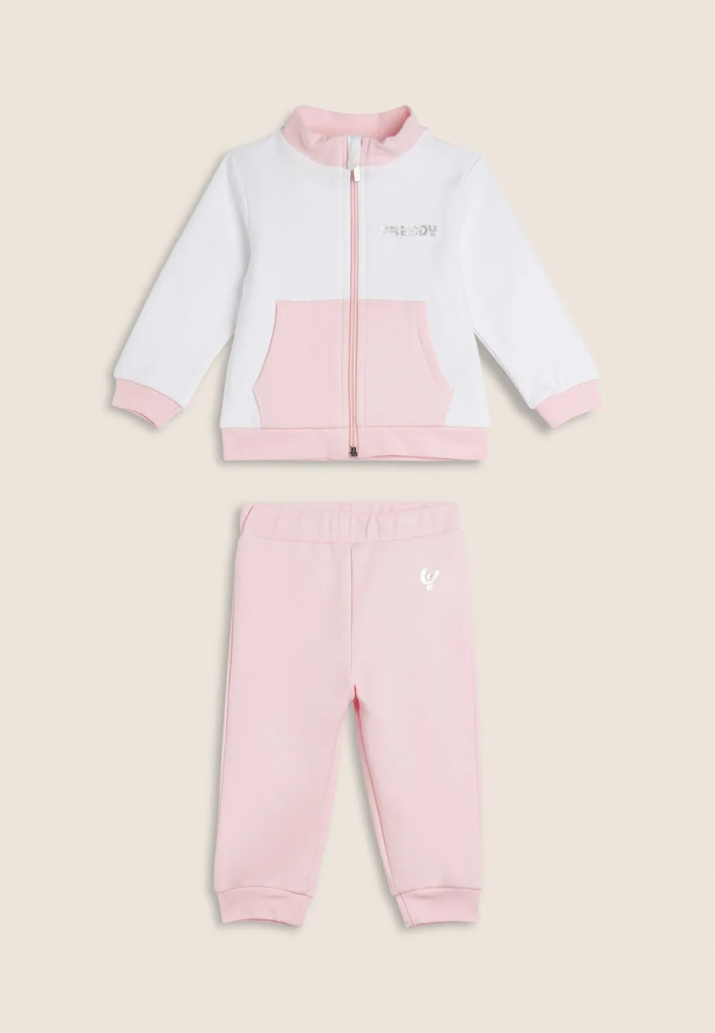 Freddy Baby Jogginganzug Baumwolle Rosa 2-teilig weich
