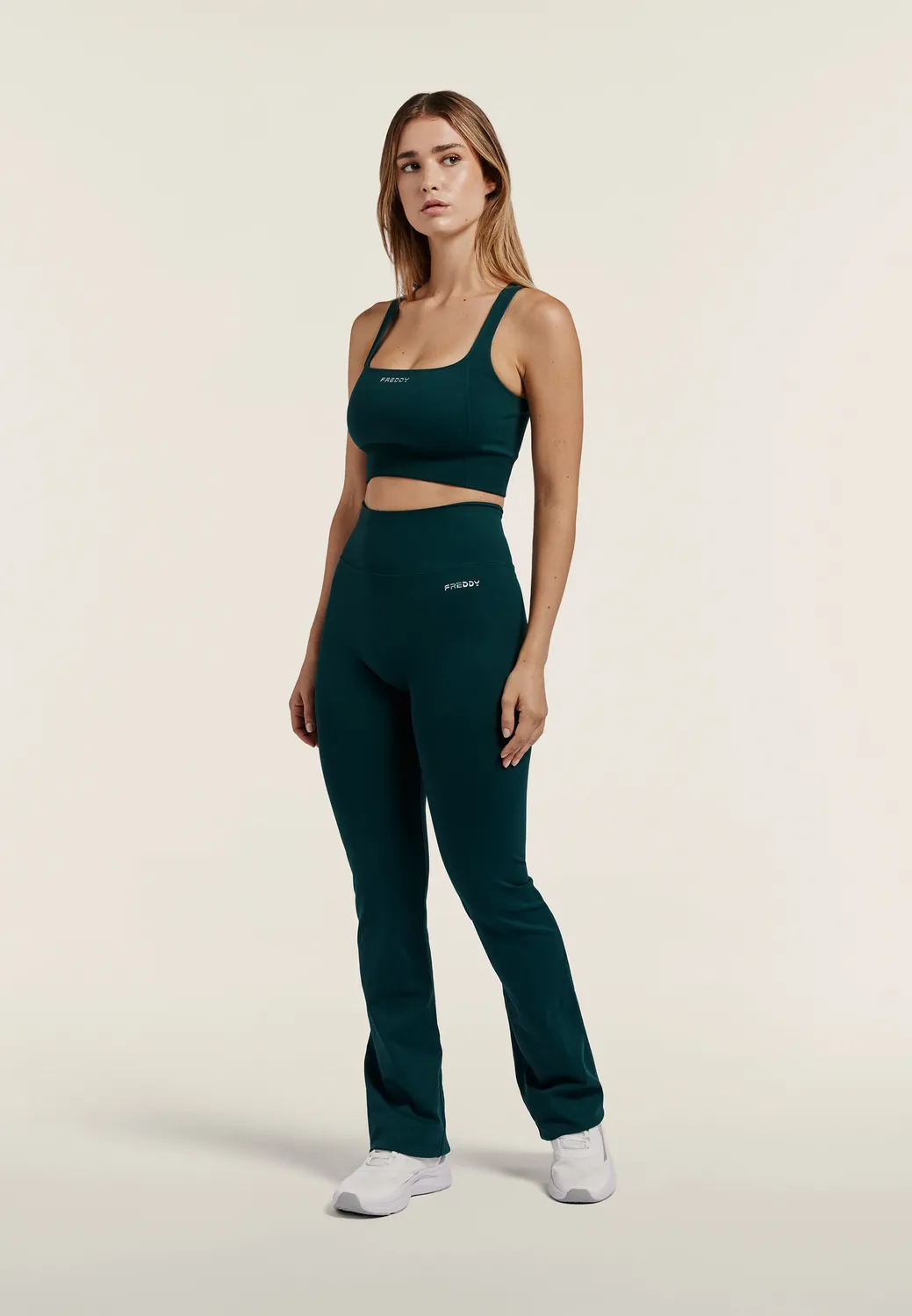 Freddy Seamless Top mittlerer Halt Nero-Argento