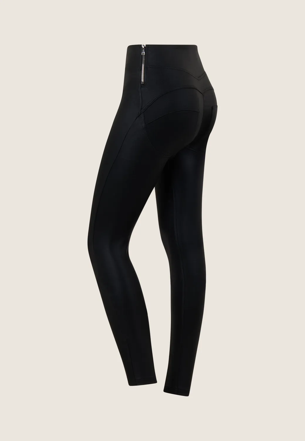 Freddy WR.UP Leggings Damen High Waist Black Coated