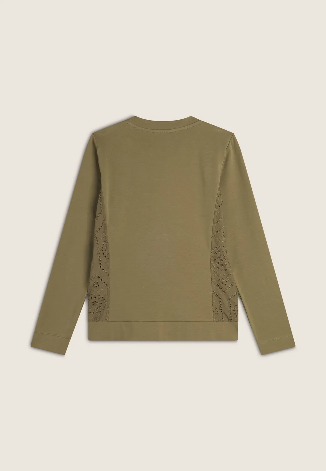Freddy Sweatjacke Sangallo-Stickerei Aloe Reißverschluss