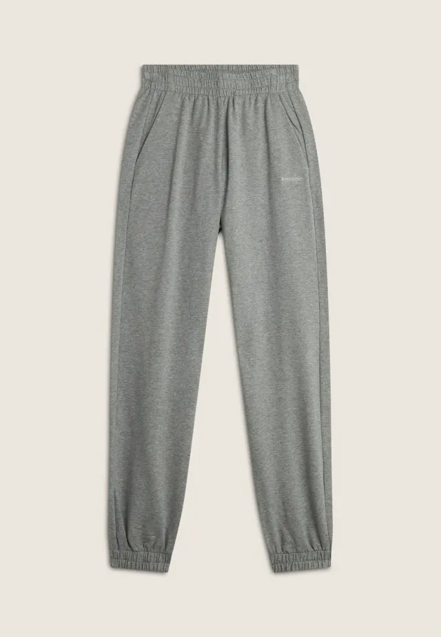 Freddy Comfort Fit Jogger Damen Melange-Grau Baumwolle