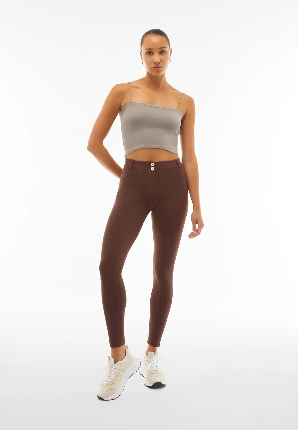 Freddy WR.UP High-Waist Push-up Hose Navy Bio-Baumwolle