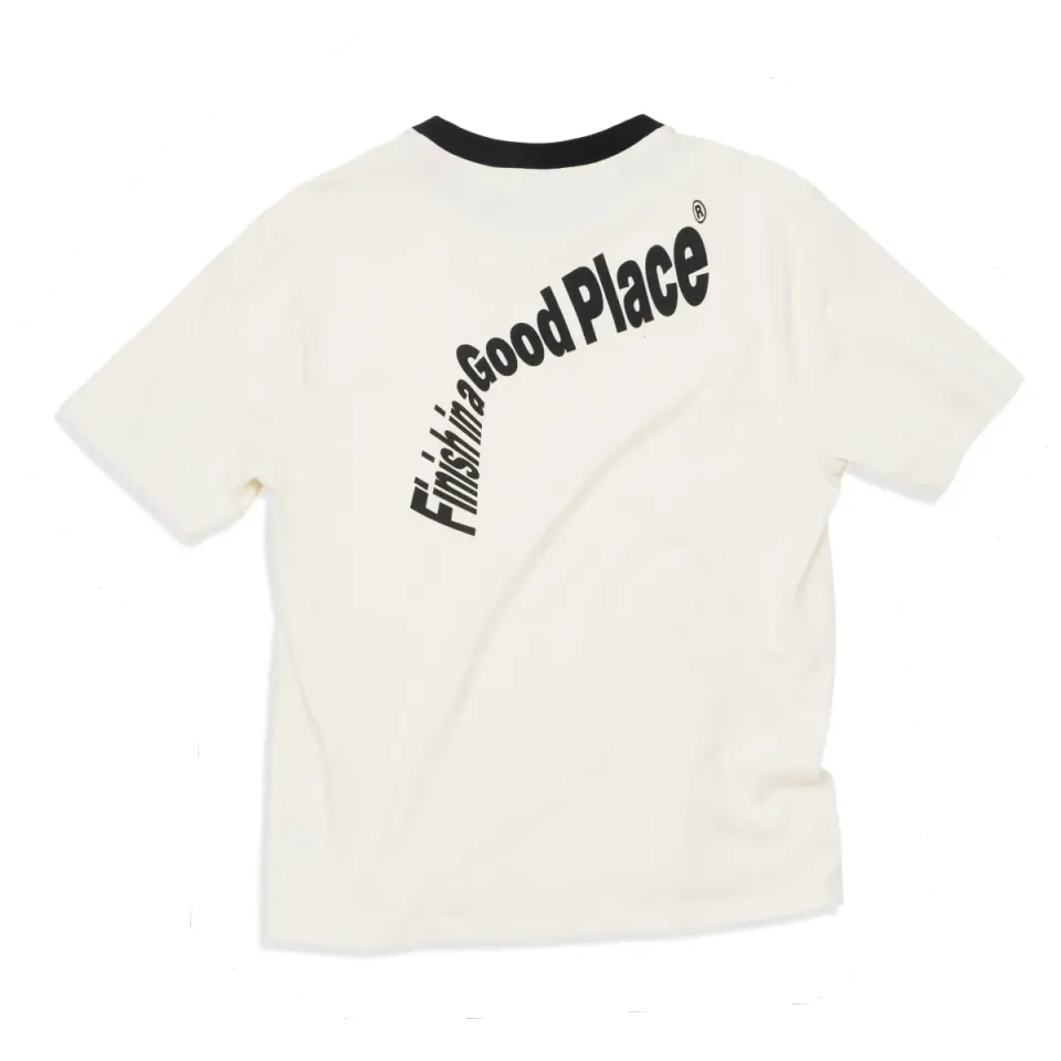 UNNA Skewed Tee W T-Shirt Vanilla White Regular Fit
