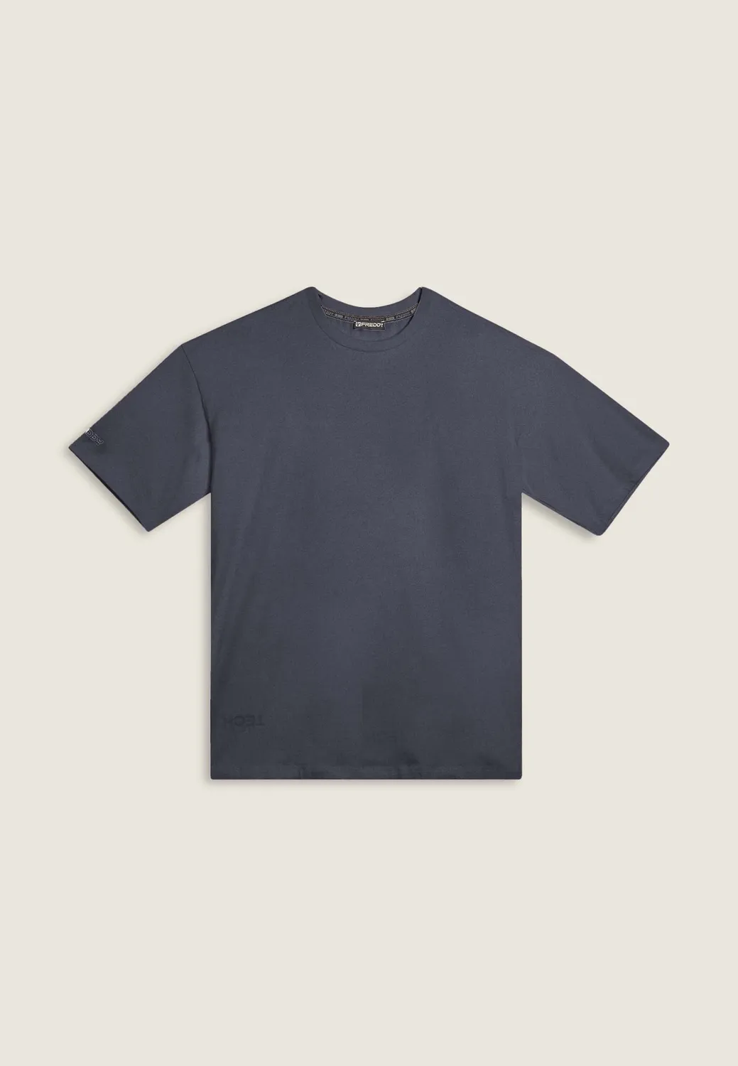 Freddy Herren T-Shirt Regular Turbulence Glanzdruck Baumwolle
