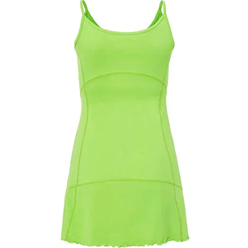 SPORTKIND Tennis Kleid neongrün Gr. 134 Spaghettiträger