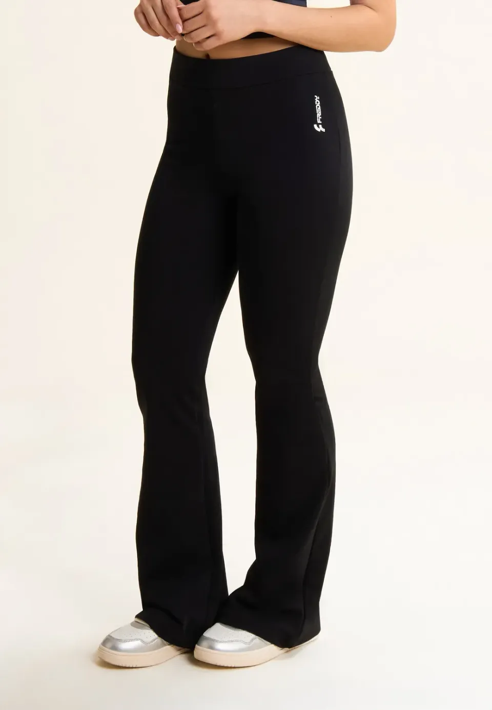 Freddy Sporthose Slim Fit French Terry Schwarz Bootcut