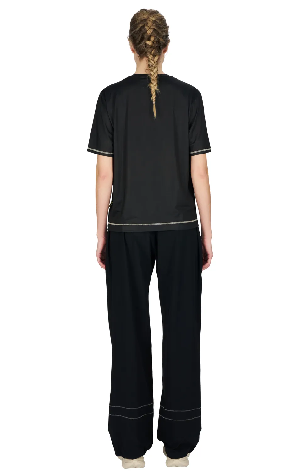 UNNA Wavy Tee Laufshirt Damen Schwarz atmungsaktiv