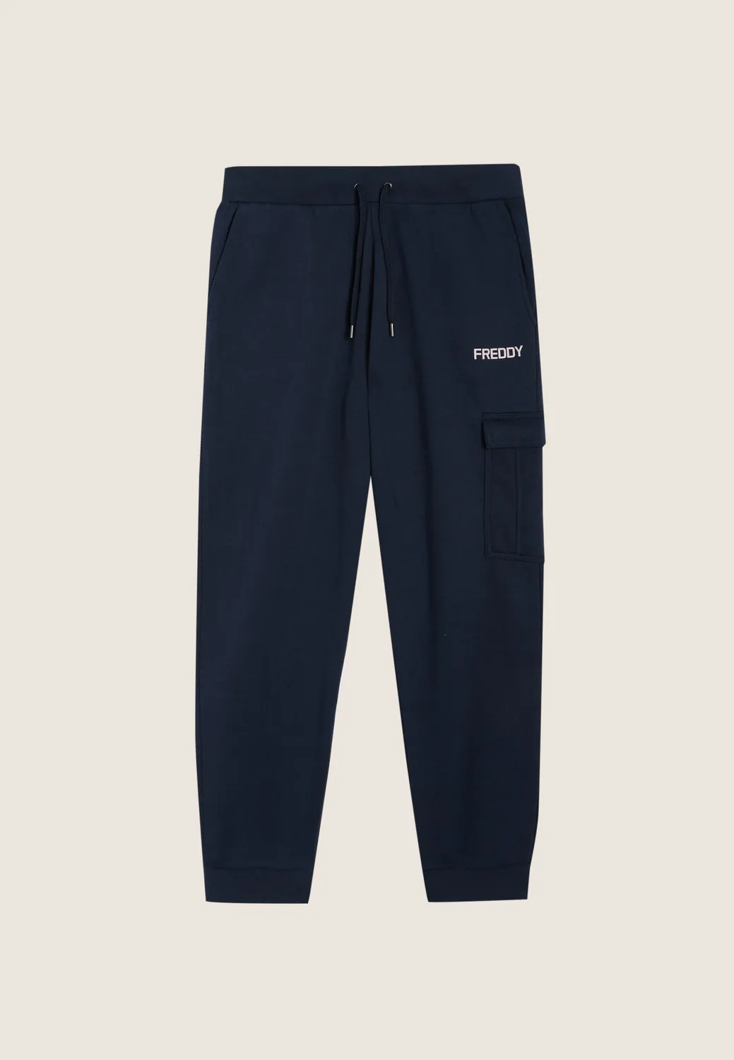 Freddy Cargo-Sweathose Herren Blau Baumwolle Beintasche