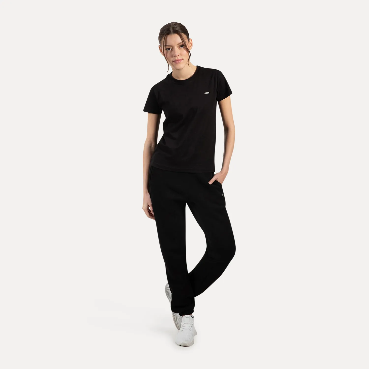 Smilodox Laurena T-Shirt Damen Schwarz Regular Fit