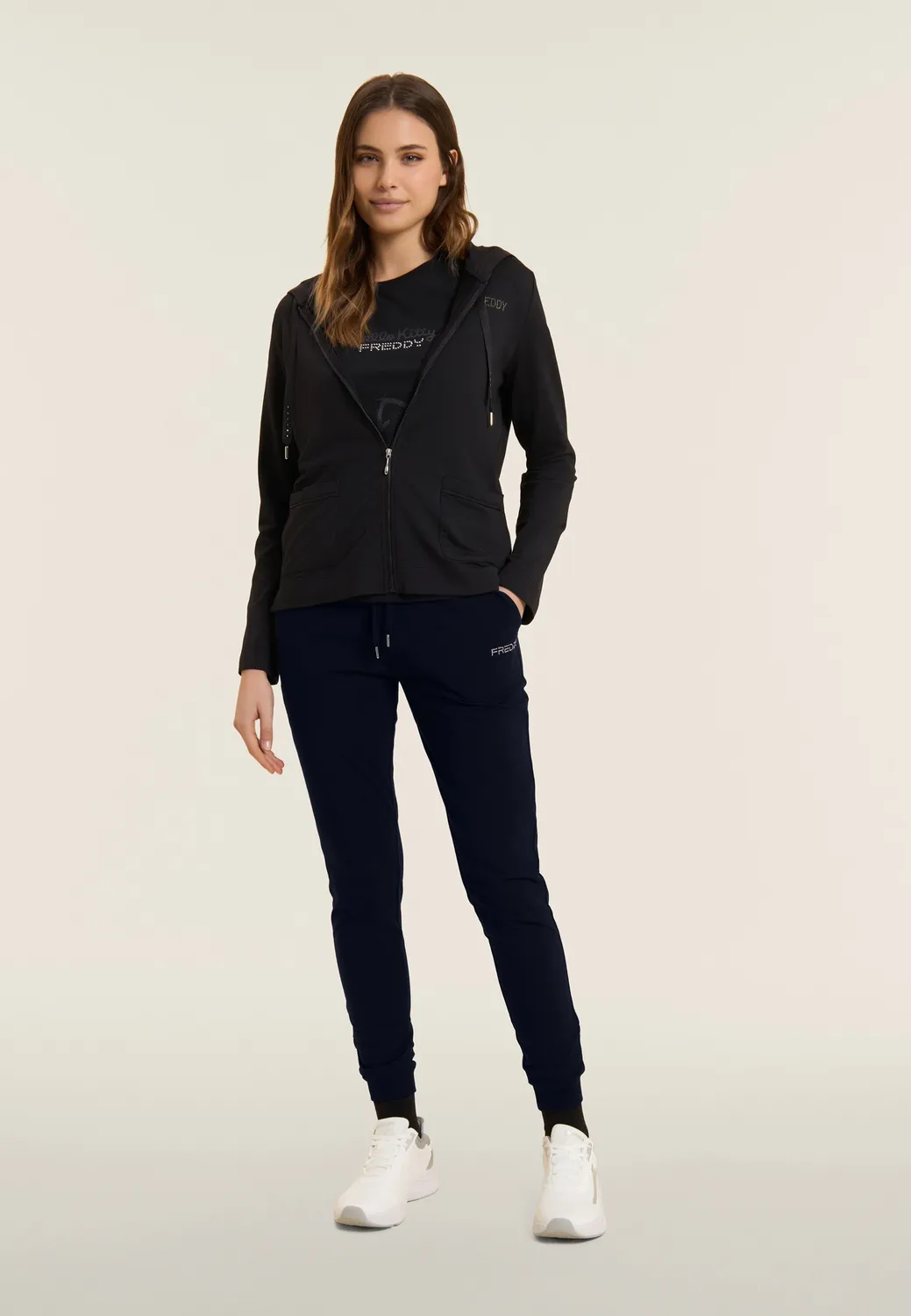 Freddy Sport Jogginghose Dunkelsaphir Baumwolle