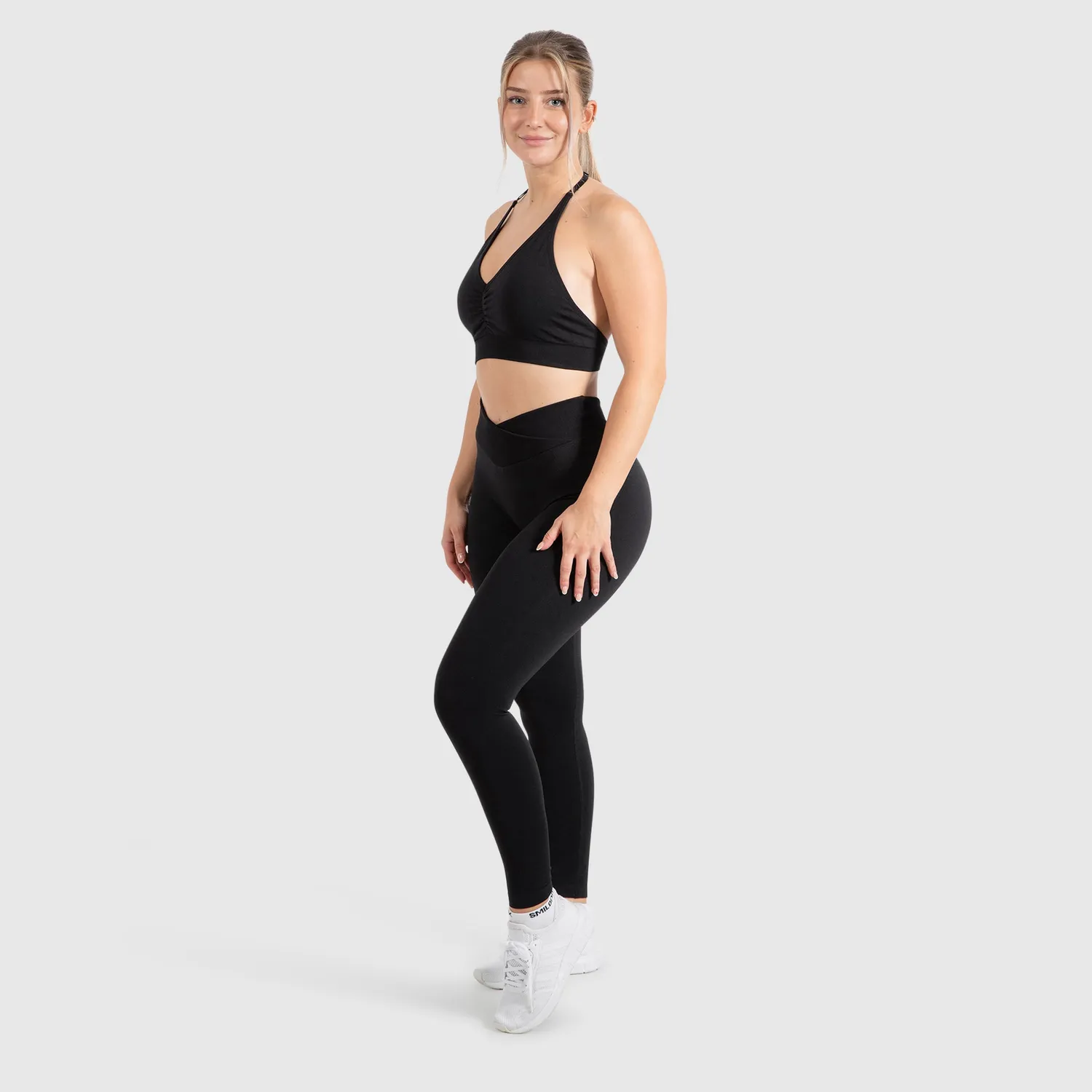 Smilodox Cetrina Scrunch Silvia Sport-BH Schwarz Scrunch