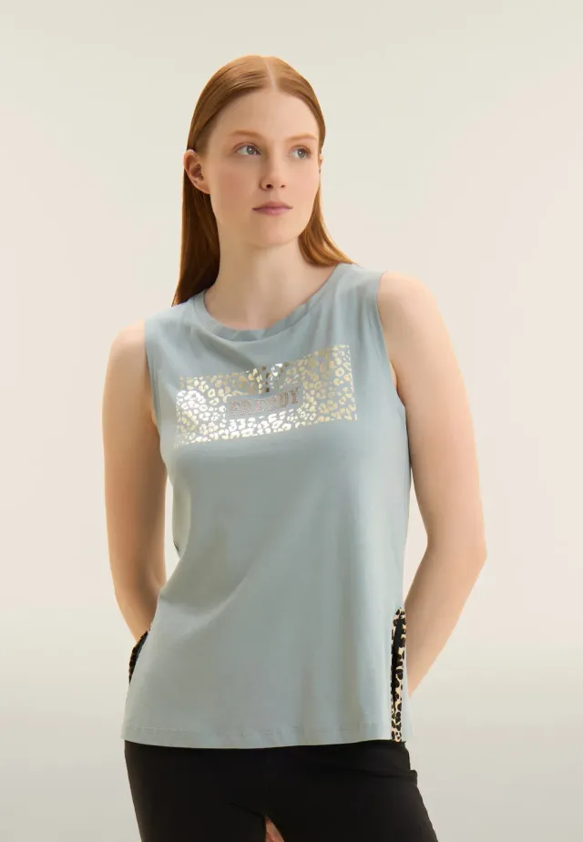 Freddy Tanktop Dark Denim Animalier Baumwolle Modal