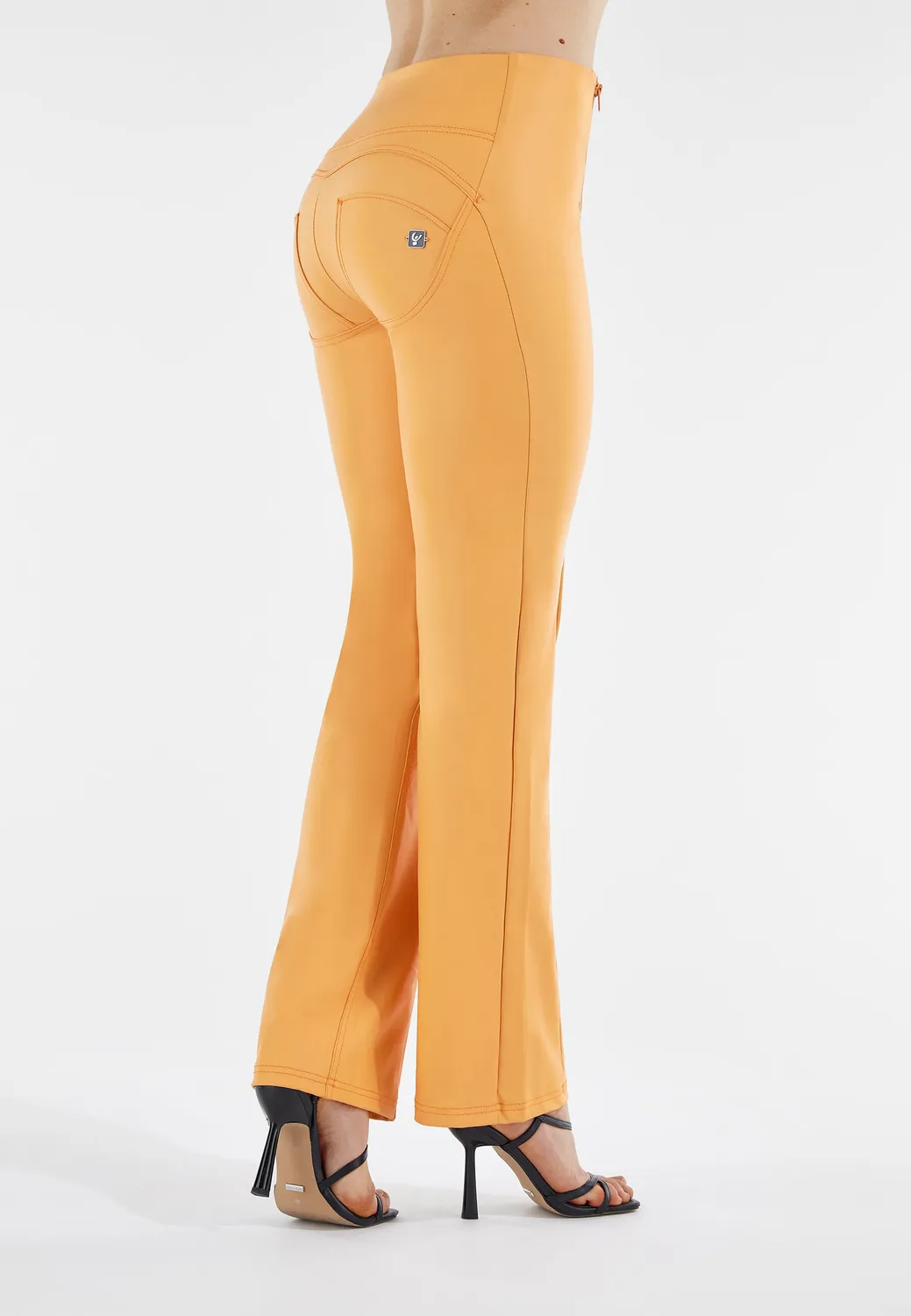 Freddy WR.UP Kunstleder Hose Wide Leg Schwarz High Waist