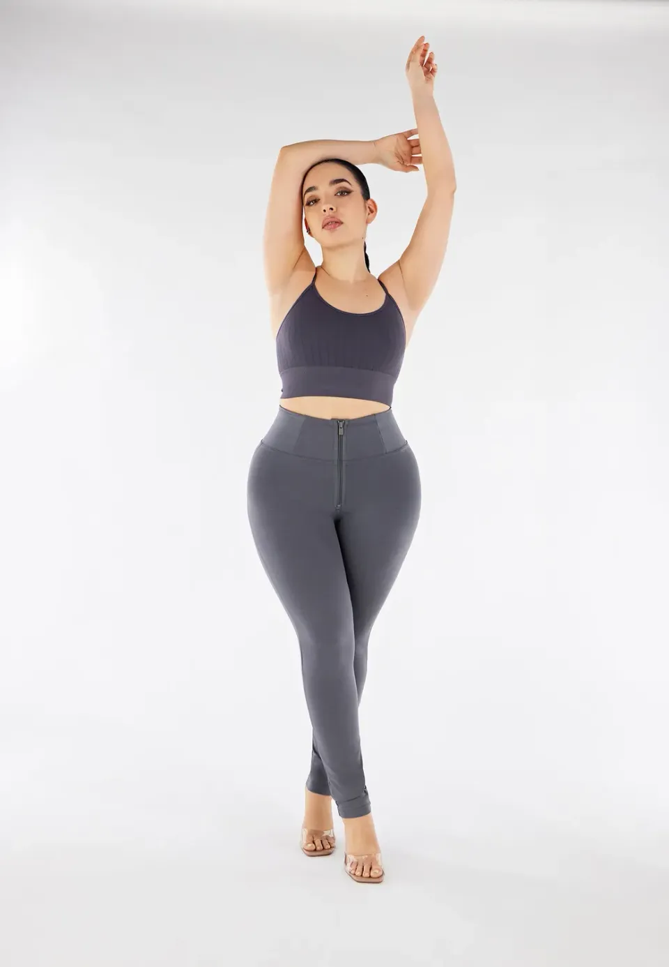 Freddy WR.UP Clessidra Push-up Hose Grau High Waist