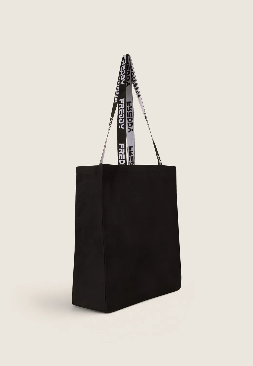 Freddy Shopper Damen Schwarz Baumwoll-Canvas 33x38cm