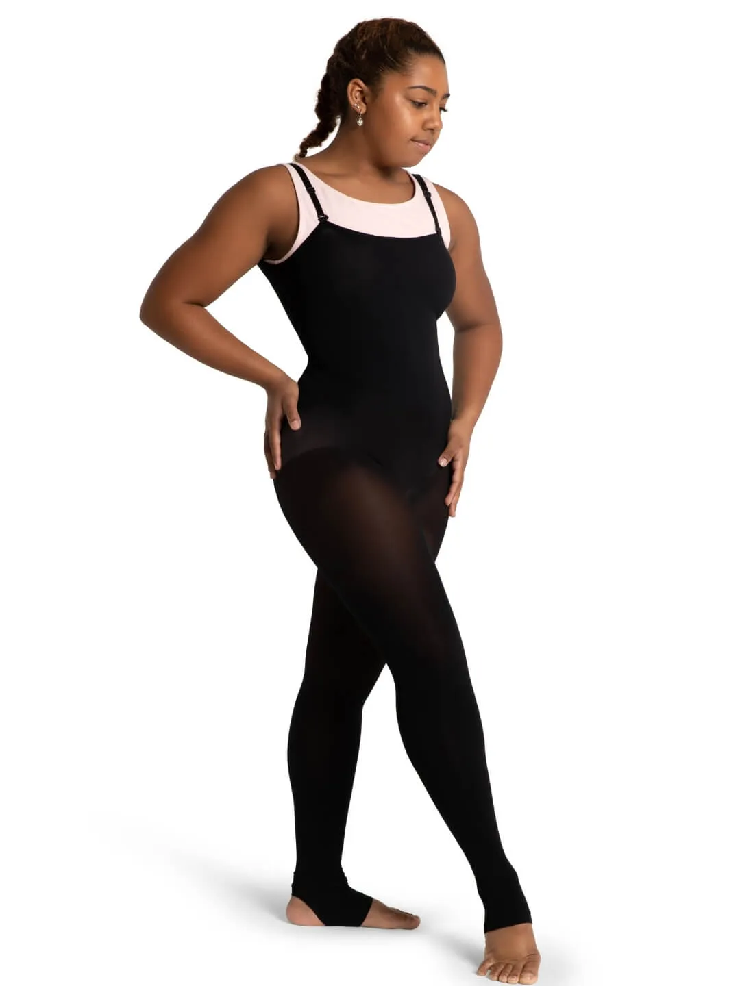 Capezio Ultra Soft 1819W Stirrup Body Tight Schwarz Steg