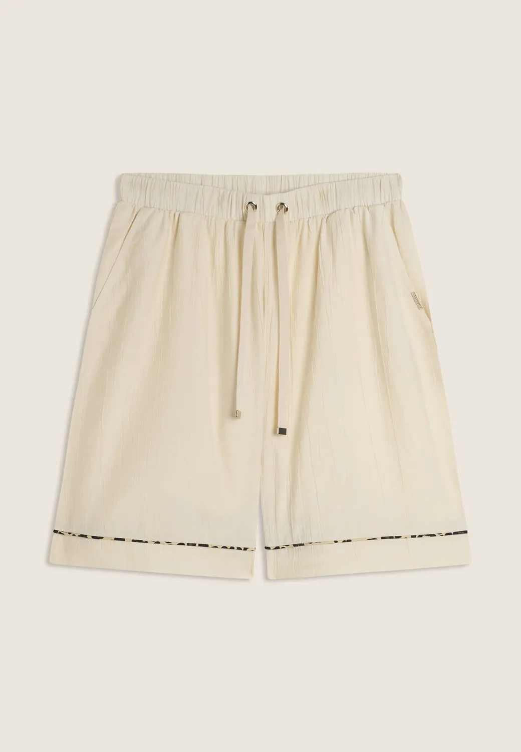 Freddy Damen Shorts Wide Leg Crinkle Schwarz Luftig