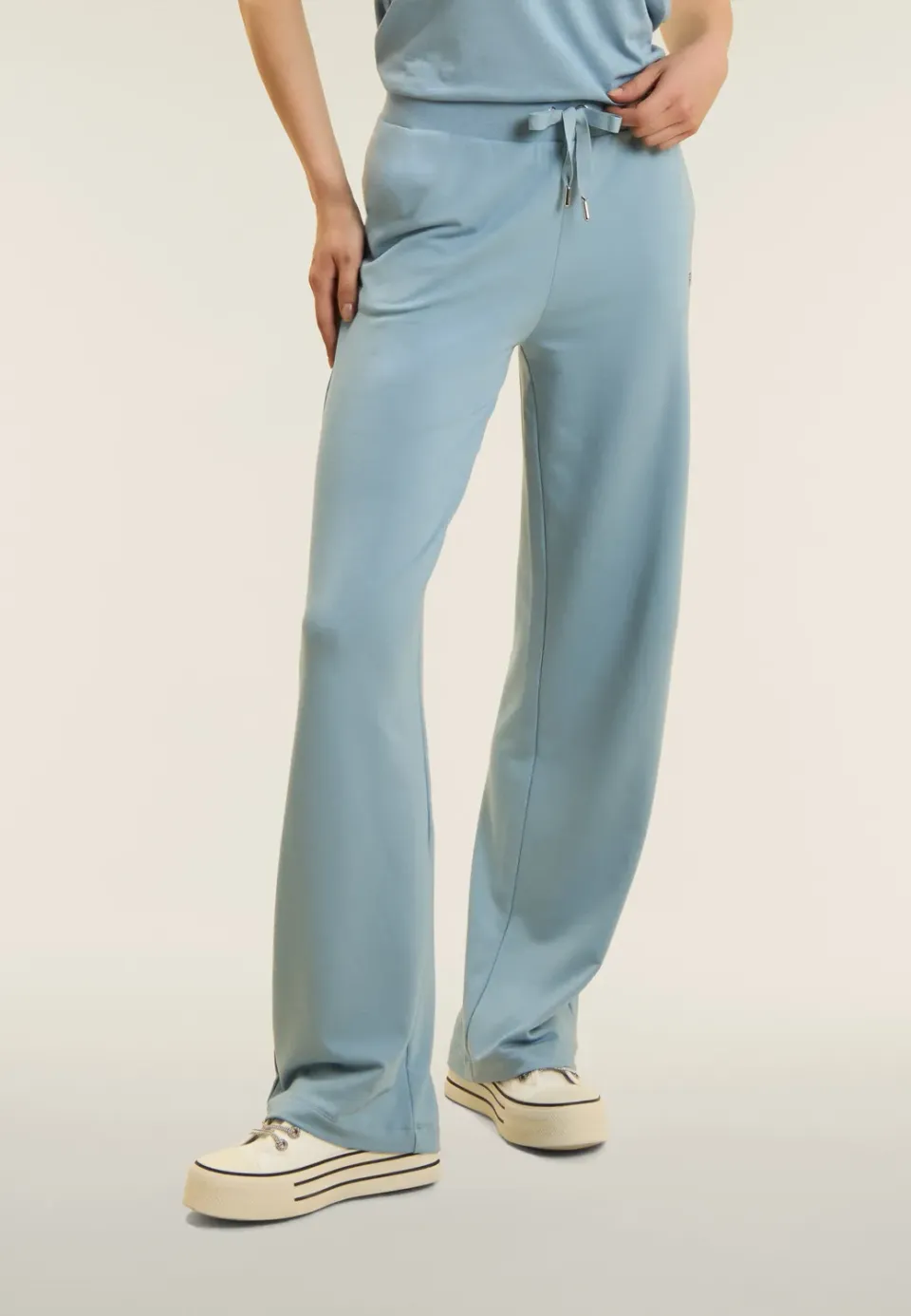 Freddy Wide Leg Sporthose Dark Sapphire Strass Modal