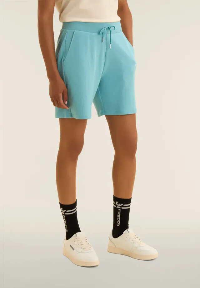 Freddy Damen Shorts Regular Glitter-Logo Schwarz