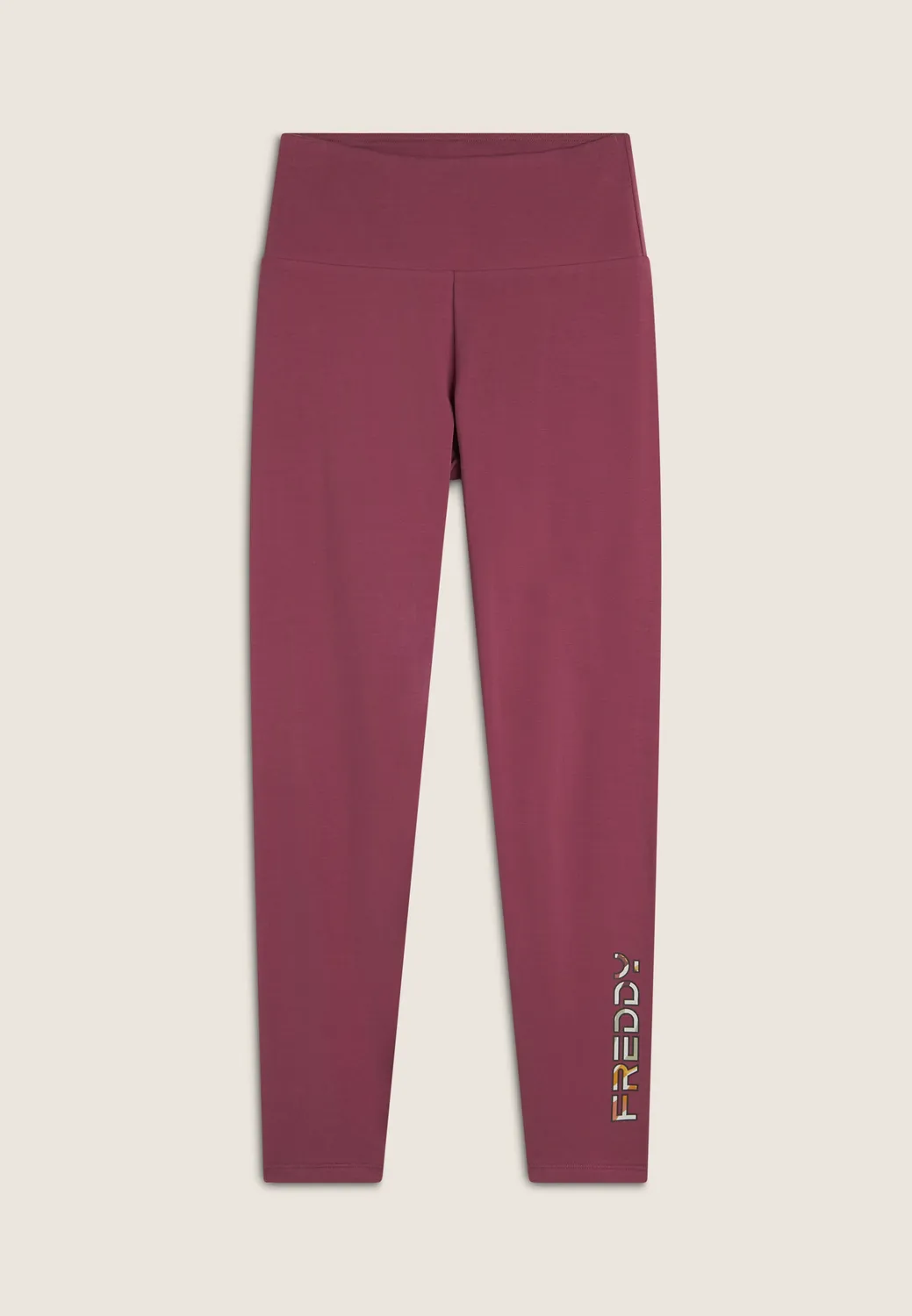 Freddy 7/8 High-Waist Leggings Heavy Jersey Logo schwarz
