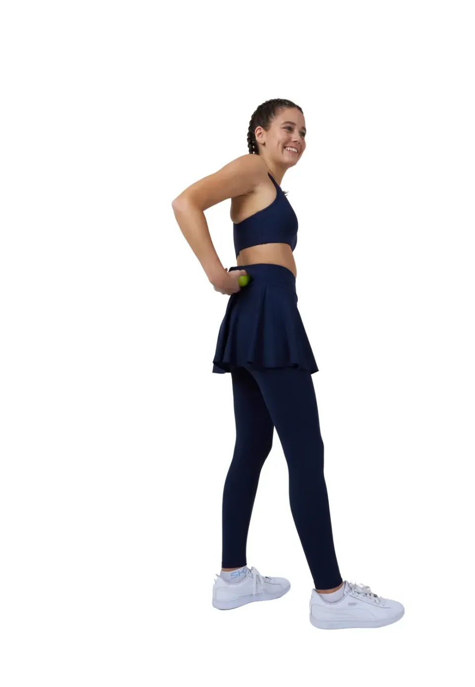 SPORTKIND Advantage Tennisrock Leggings lang blickdicht