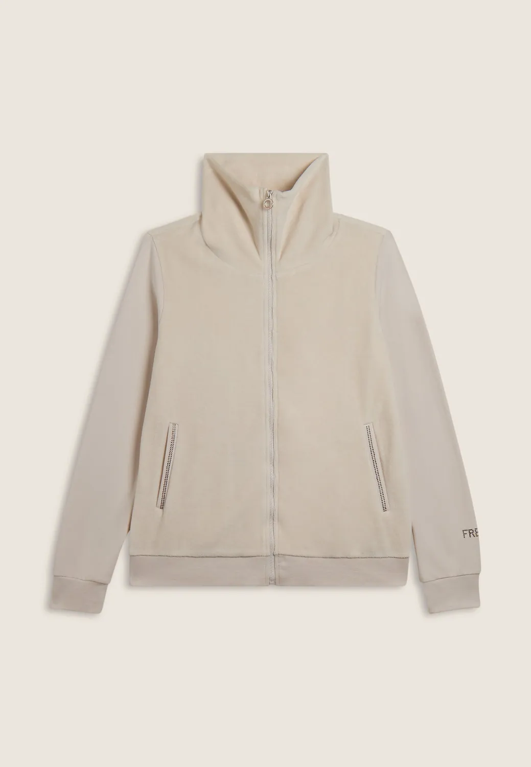 Freddy Samt Sweatjacke Damen Turbulence mit Zip