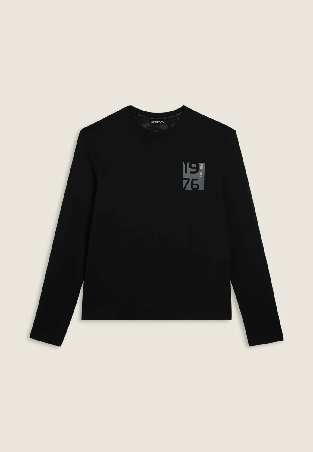 Freddy 1976 Langarmshirt Herren Jet Black Baumwolle