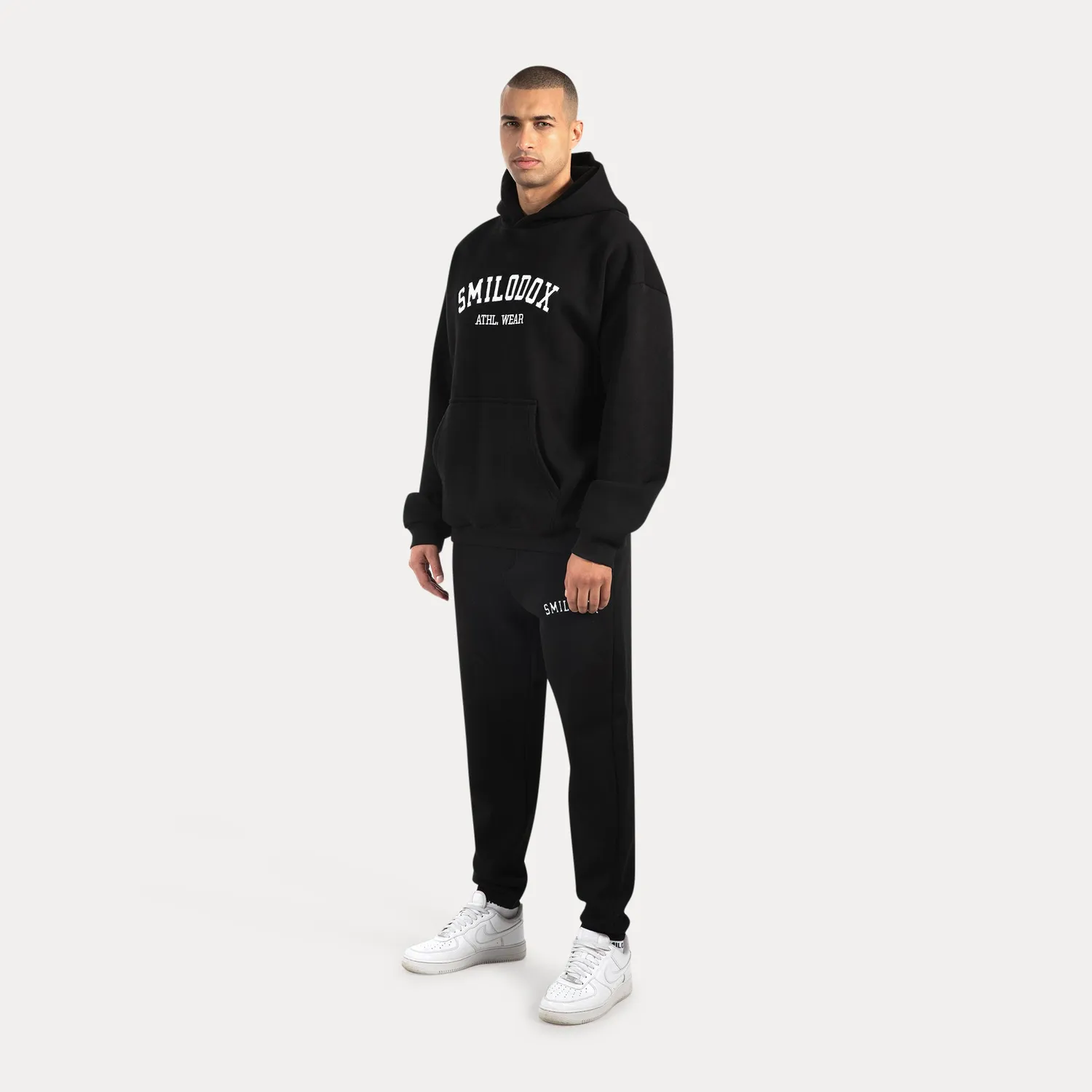 Smilodox Kayson Hoodie Schwarz Herren Oversize