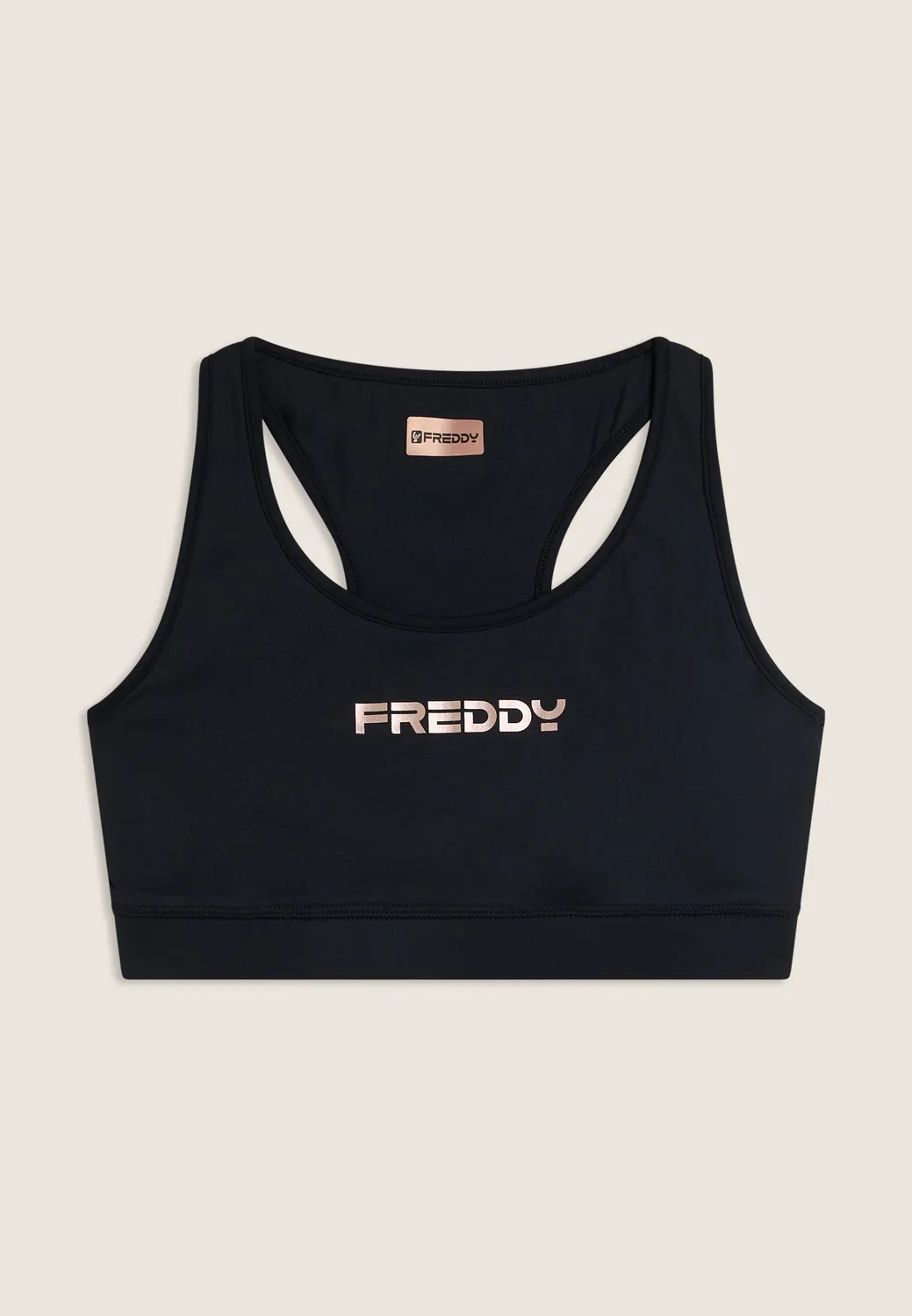 Freddy Sport-BH Top mittlerer Halt schwarz atmungsaktiv