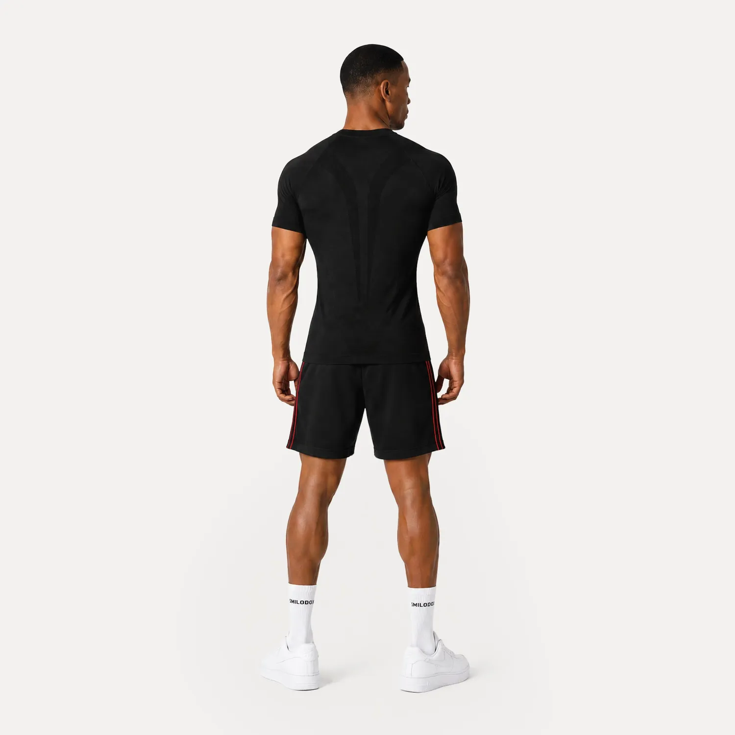 Smilodox x Fila Varallo Kompression T-Shirt Herren Schwarz