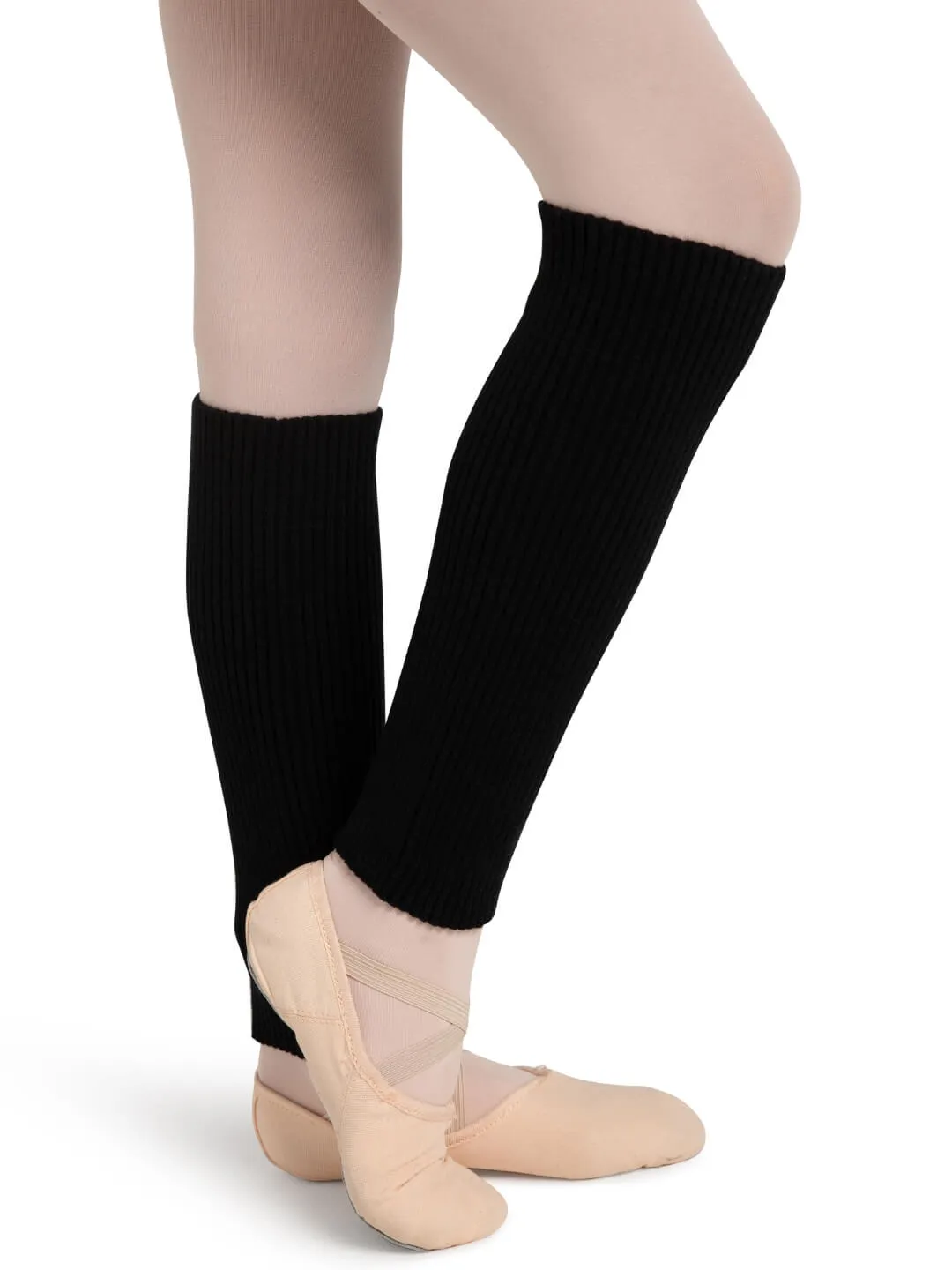 Capezio CK10956C 12 Zoll Beinstulpen Kinder Schwarz gerippt