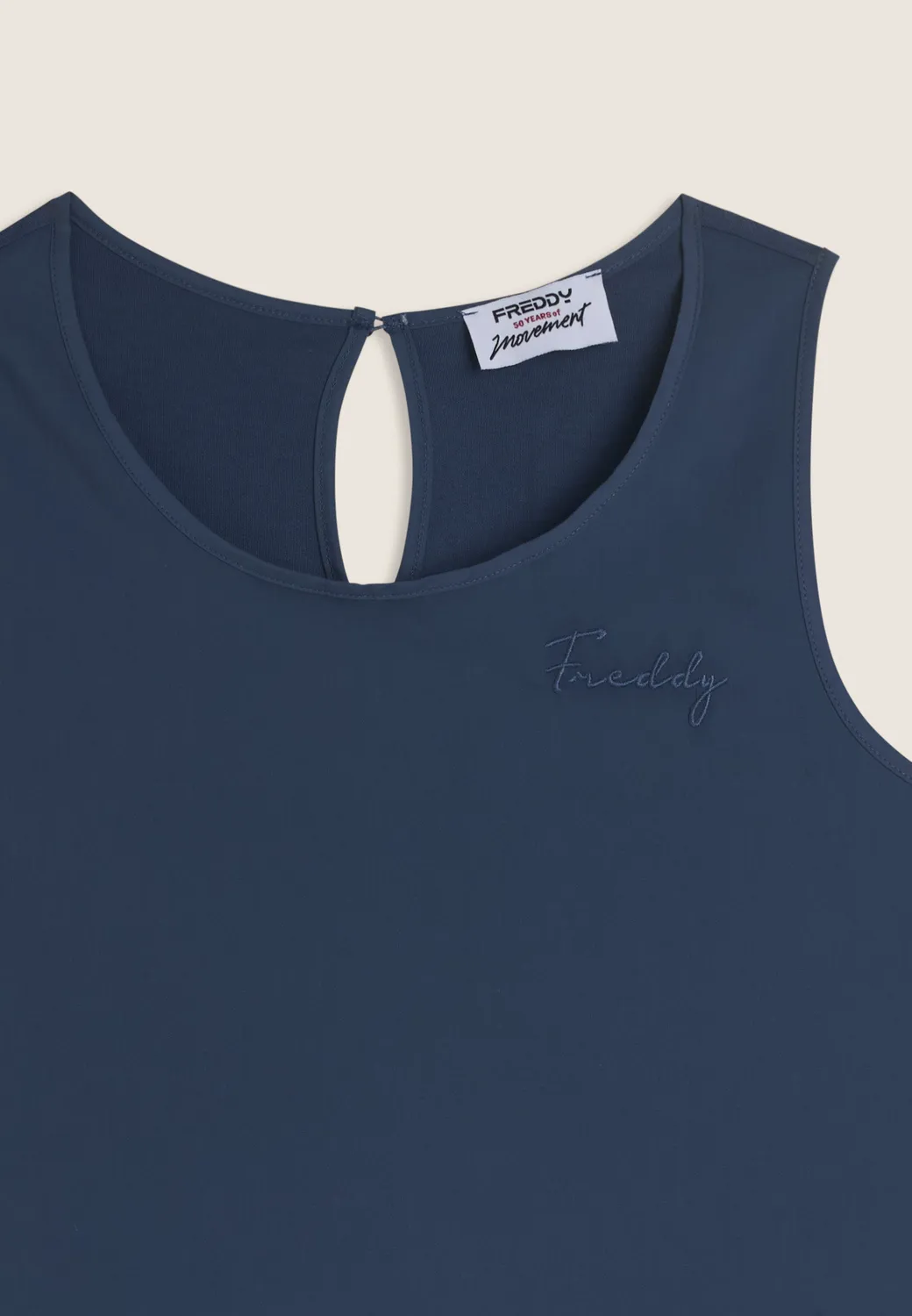 Freddy Top Blumenspitze Schwarz M Stickerei