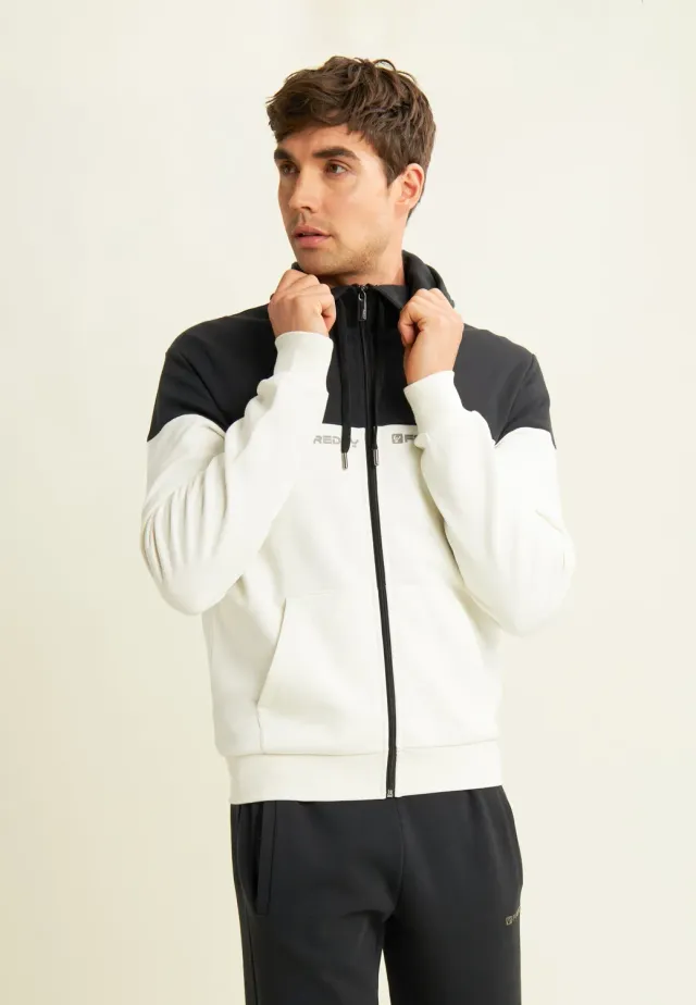 Freddy Colour Block Hoodie Turbulence-Black Baumwolle