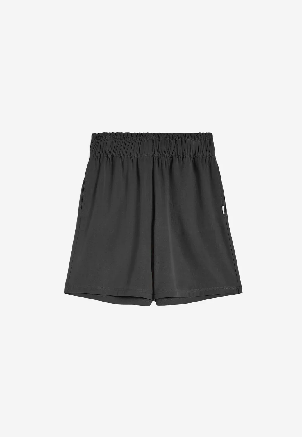 Freddy Leinen Shorts Damen schwarz weites Bein luftig