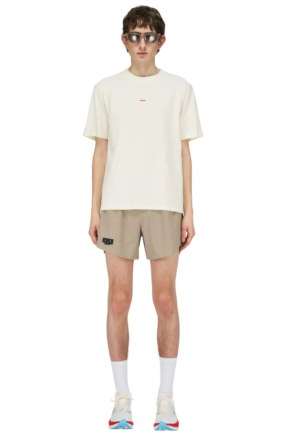 UNNA Sun Tee Laufshirt Vanilla White Herren