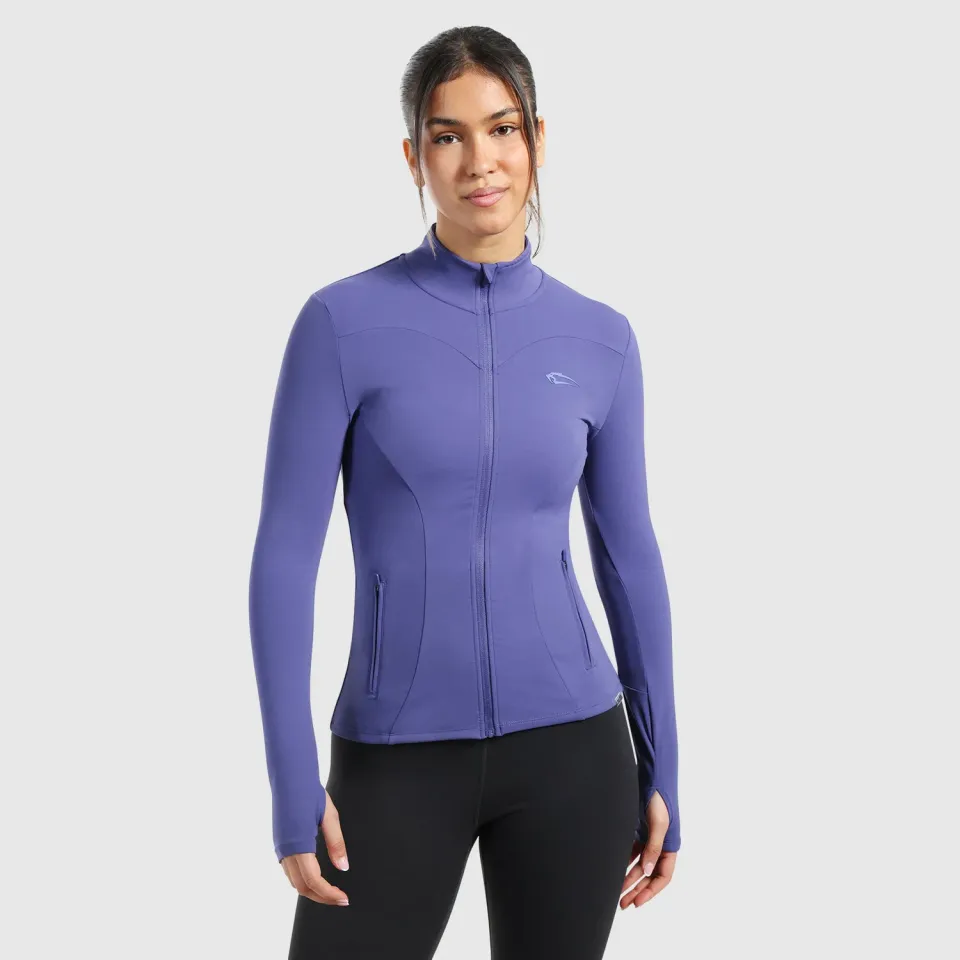 Smilodox Kenna Jacke Damen Schwarz Stehkragen