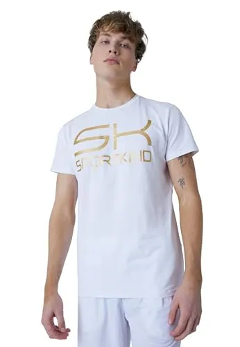 Sportkind Tennis T-Shirt Baumwolle Weiß Gr. XL locker