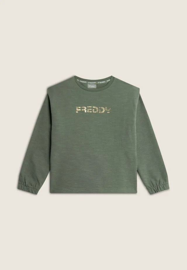 Freddy Mädchen Sweatshirt Baumwolle Militärgrün