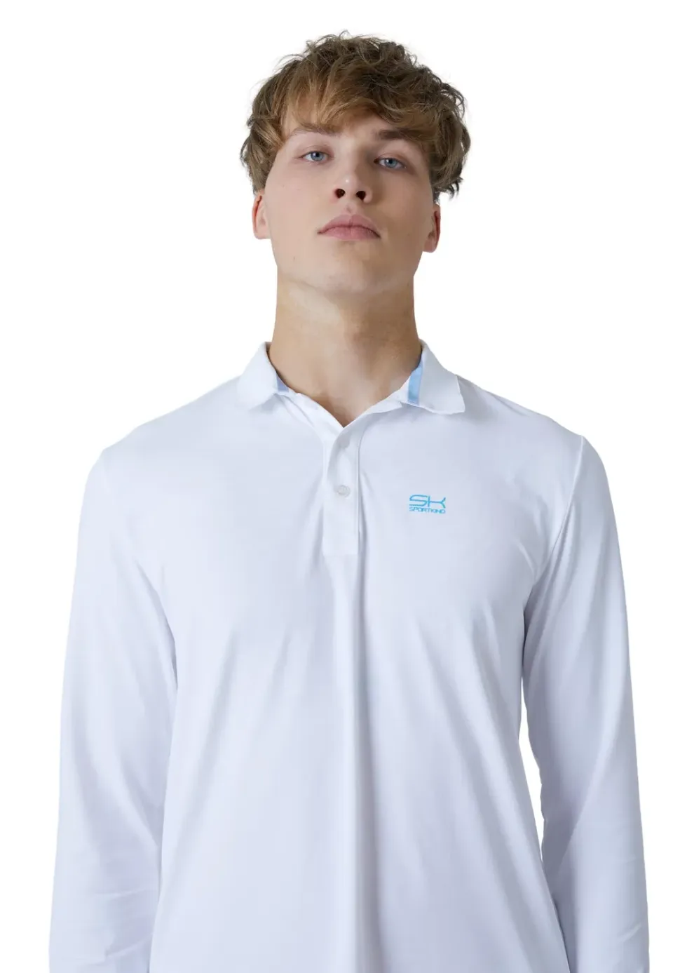 SPORTKIND Tennis Poloshirt Langarm Herren UPF 50+ Mikrofaser