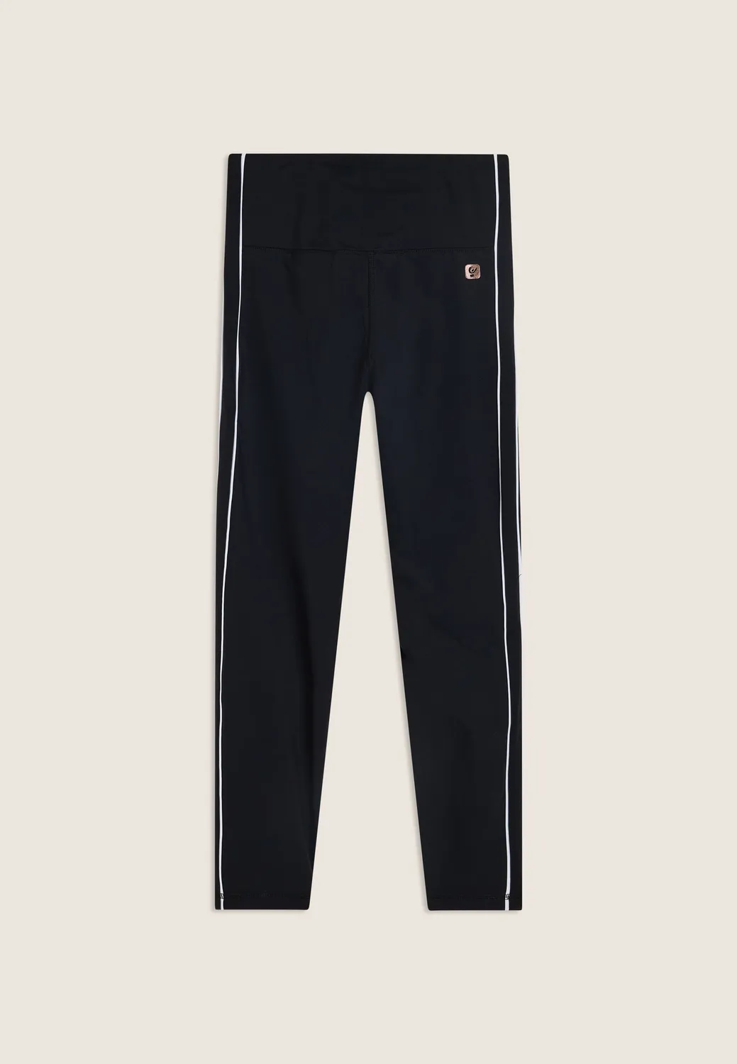 Freddy 7/8 Leggings hoher Bund Schwarz Kontrast