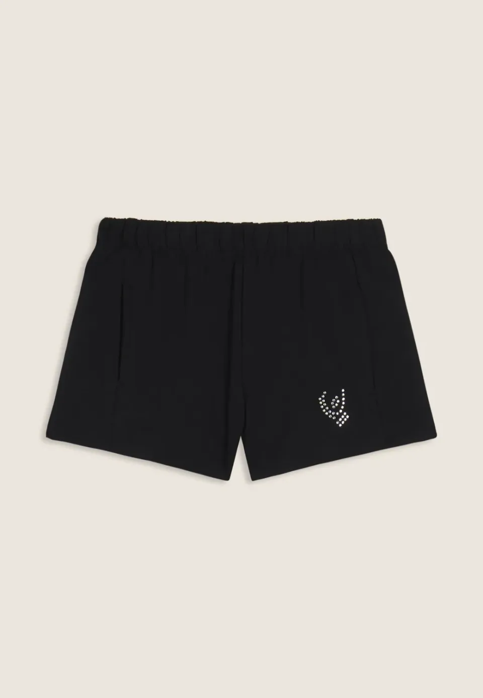 Freddy Kinder Shorts French Terry Schwarz Strass