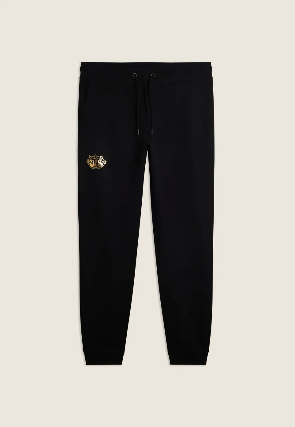 Freddy VIS Herren Sporthose Schwarz-Gold Regular Baumwolle