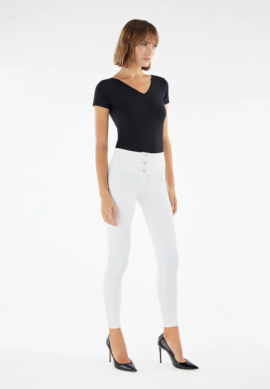 Freddy WR.UP Skinny Push-up-Hose French Roast High Waist