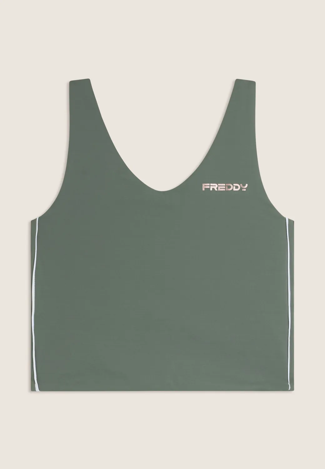 Freddy Cropped Top Damen Schwarz M V-Ausschnitt quick dry