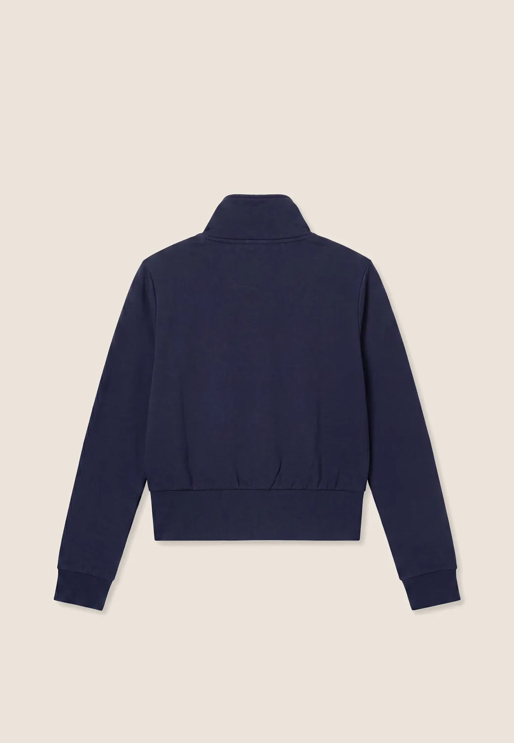 Freddy Sweatjacke Damen Navy Cropped Stehkragen