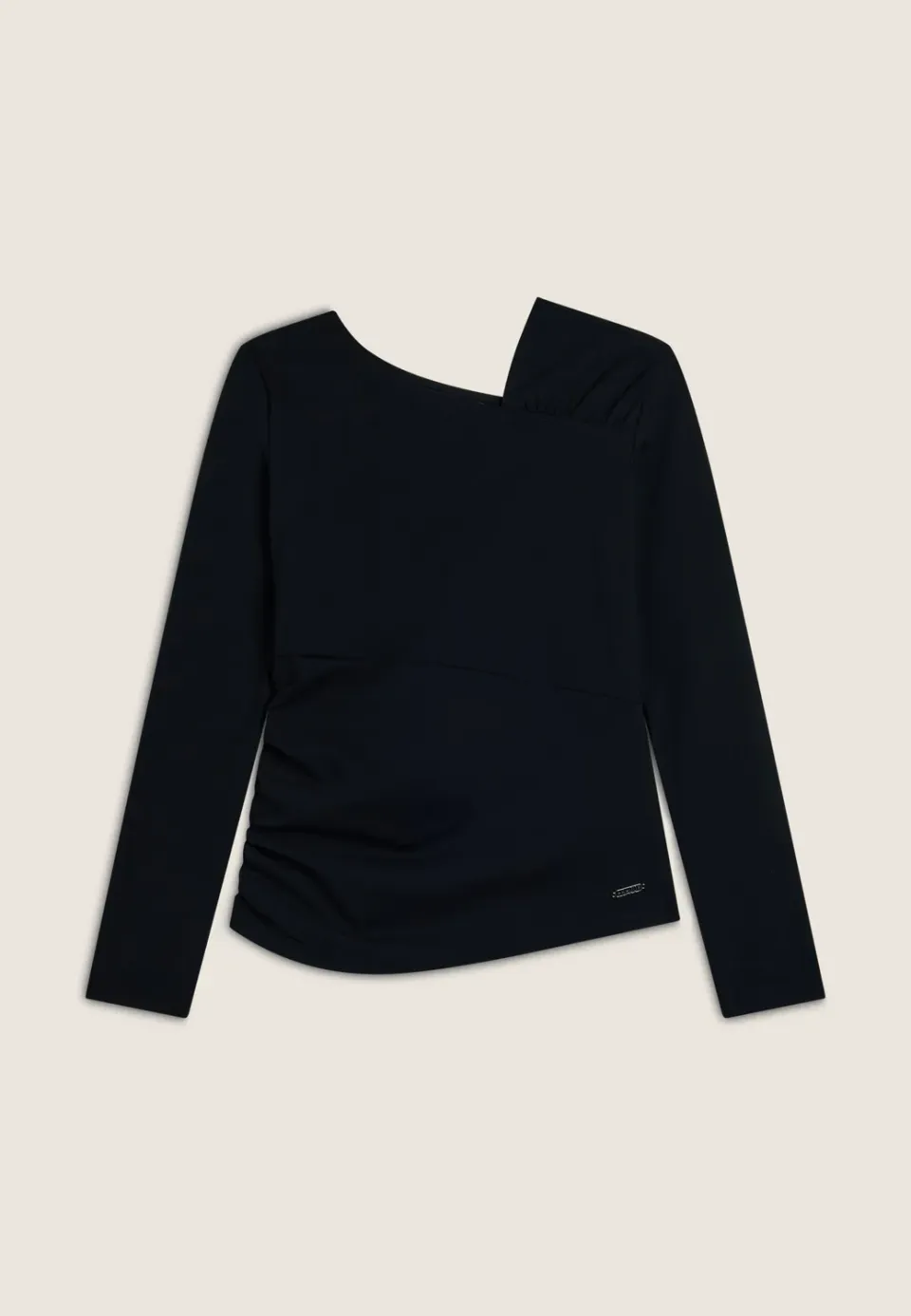 Freddy Langarmshirt Damen asymmetrisch schwarz leicht