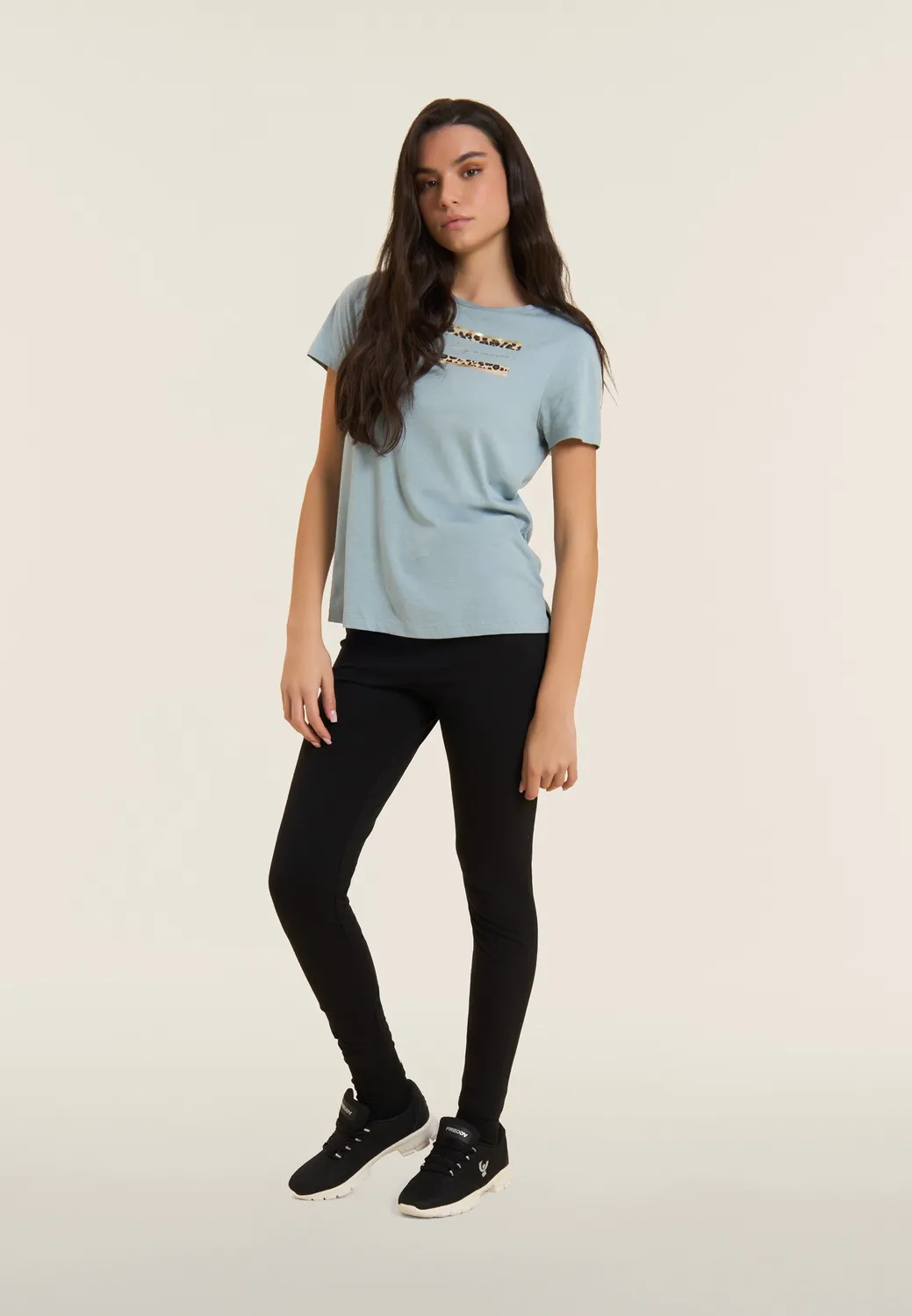 Freddy 7/8 Leggings Nero MOV-Print Baumwolle