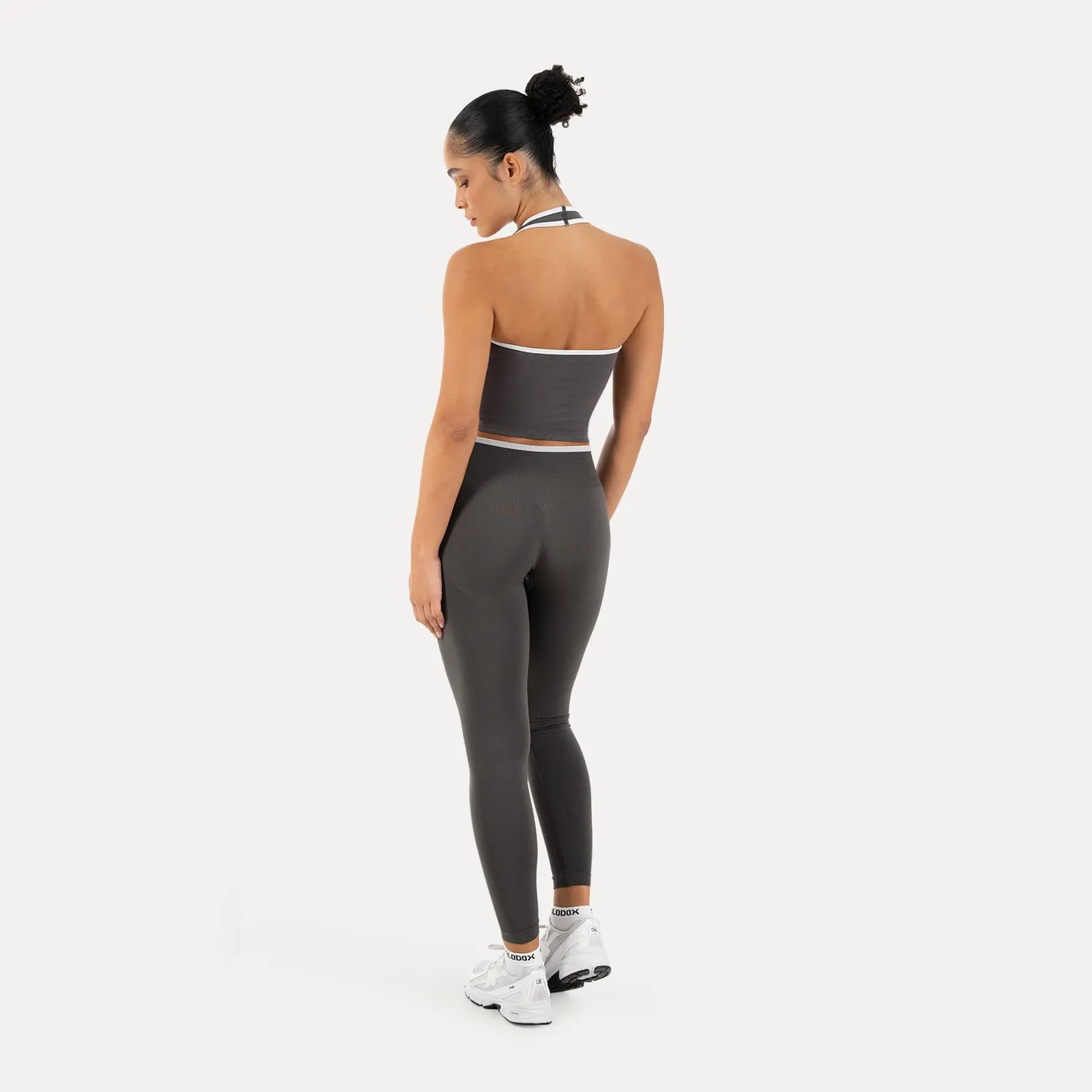 Smilodox Lunara Theda Sporttop Schwarz Halterneck