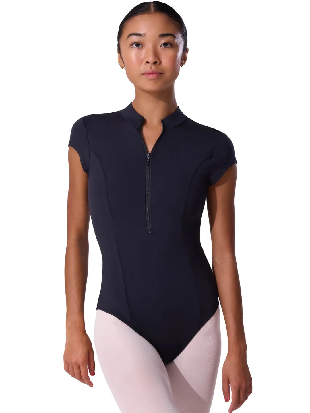 Capezio Soft Elegance EL107W Trikot Schwarz Kurzarm