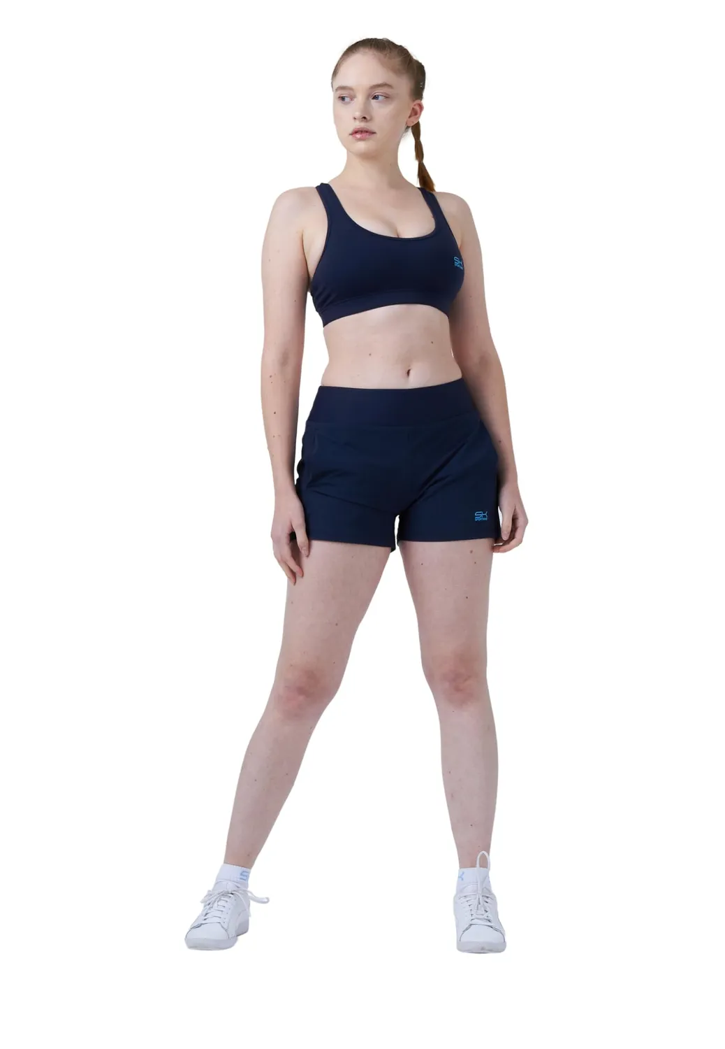 SPORTKIND 2-in-1 Tennis Shorts Schwarz atmungsaktiv